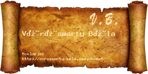 Vörösmarty Béla névjegykártya