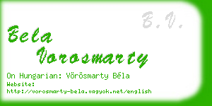 bela vorosmarty business card